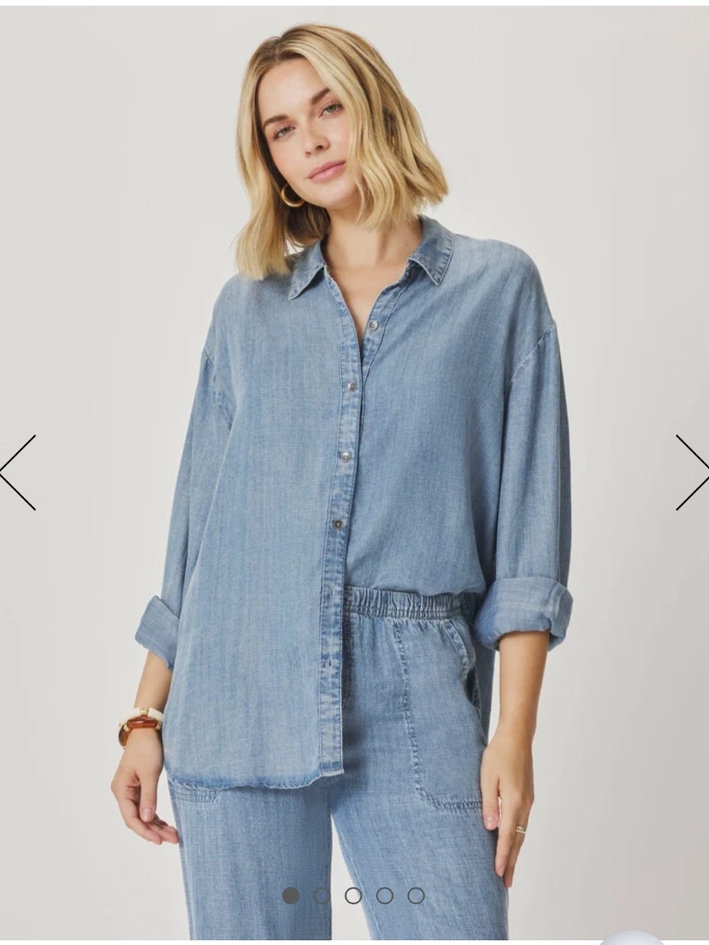 Splendid Light Blue Indigo Denim Button-Down Shirt
